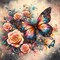Diamond Painting Butterfly Kits for Adults, For Gift, Home Wall Decor 13.7''Wx13.7''L